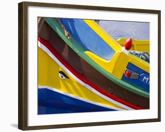 Detail of a Fishing Boat, St. Paul's Bay, Malta, Mediterranean, Europe-Nick Servian-Framed Photographic Print