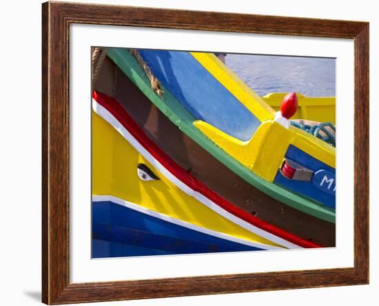 Detail of a Fishing Boat, St. Paul's Bay, Malta, Mediterranean, Europe-Nick Servian-Framed Photographic Print