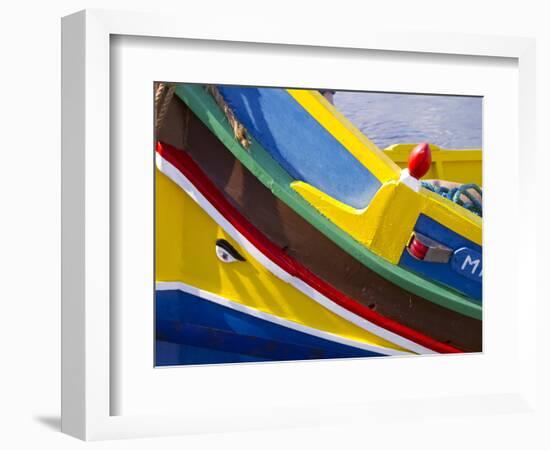 Detail of a Fishing Boat, St. Paul's Bay, Malta, Mediterranean, Europe-Nick Servian-Framed Photographic Print