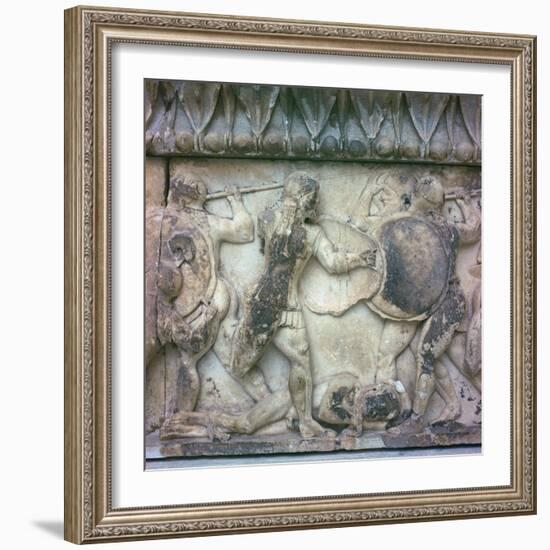 Detail of a frieze on the Treasury of the Siphnians, 6th century BC. Artist: Unknown-Unknown-Framed Giclee Print