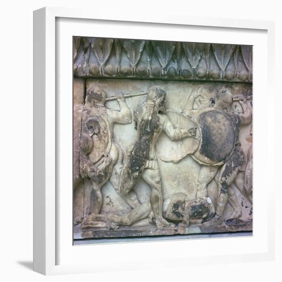 Detail of a frieze on the Treasury of the Siphnians, 6th century BC. Artist: Unknown-Unknown-Framed Giclee Print