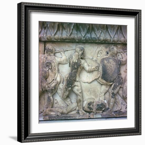 Detail of a frieze on the Treasury of the Siphnians, 6th century BC. Artist: Unknown-Unknown-Framed Giclee Print