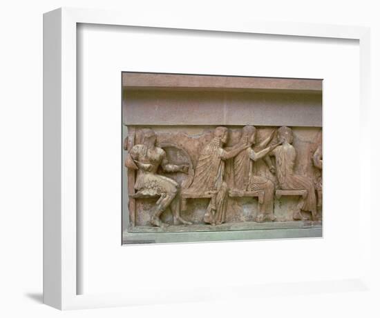 Detail of a frieze on the Treasury of the Siphnians, 6th century BC. Artist: Unknown-Unknown-Framed Giclee Print