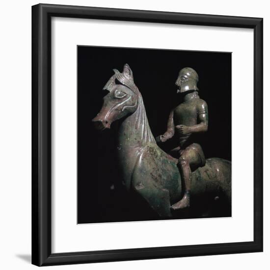 Detail of a Greek bronze of a horseman-Unknown-Framed Giclee Print