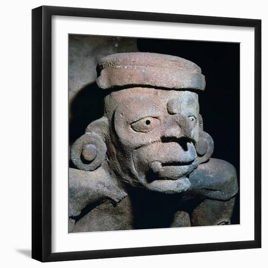 Detail of a Mayan pottery incense burner, 8th century-Unknown-Framed Giclee Print