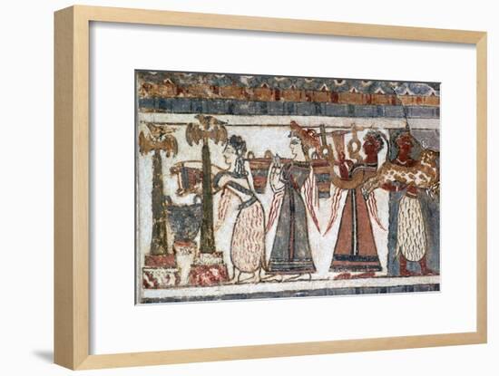 Detail of a Minoan sarcophagus from Crete-Unknown-Framed Giclee Print