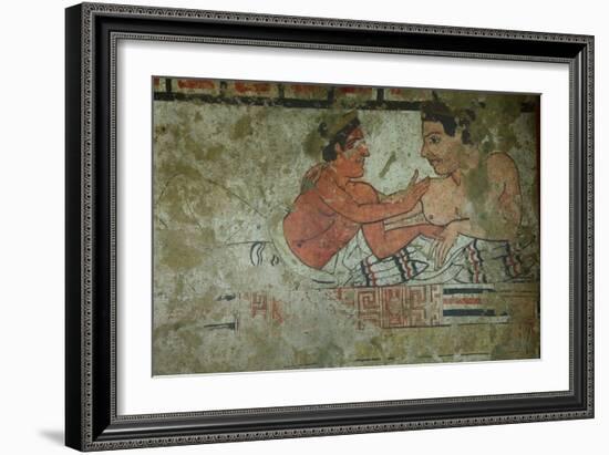 Detail of a Mural from the Tomb of the Infernal Quadriga-Etruscan-Framed Giclee Print