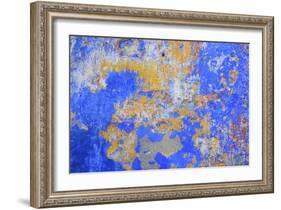 Detail of a Painted Retaining Wall on the Main Shopping Street in Obidos-Mallorie Ostrowitz-Framed Photographic Print