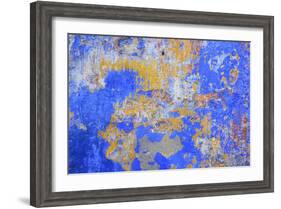 Detail of a Painted Retaining Wall on the Main Shopping Street in Obidos-Mallorie Ostrowitz-Framed Photographic Print