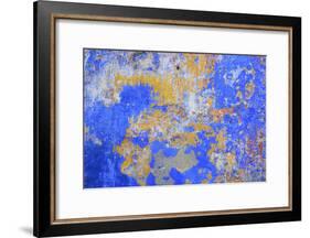 Detail of a Painted Retaining Wall on the Main Shopping Street in Obidos-Mallorie Ostrowitz-Framed Photographic Print