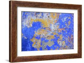 Detail of a Painted Retaining Wall on the Main Shopping Street in Obidos-Mallorie Ostrowitz-Framed Photographic Print