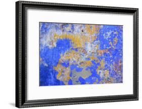 Detail of a Painted Retaining Wall on the Main Shopping Street in Obidos-Mallorie Ostrowitz-Framed Photographic Print