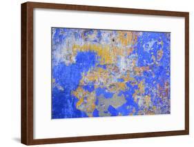 Detail of a Painted Retaining Wall on the Main Shopping Street in Obidos-Mallorie Ostrowitz-Framed Photographic Print