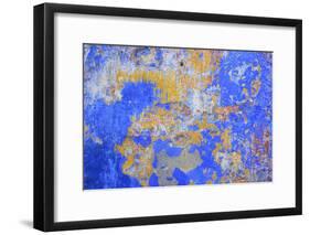 Detail of a Painted Retaining Wall on the Main Shopping Street in Obidos-Mallorie Ostrowitz-Framed Photographic Print