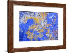 Detail of a Painted Retaining Wall on the Main Shopping Street in Obidos-Mallorie Ostrowitz-Framed Photographic Print