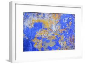 Detail of a Painted Retaining Wall on the Main Shopping Street in Obidos-Mallorie Ostrowitz-Framed Photographic Print