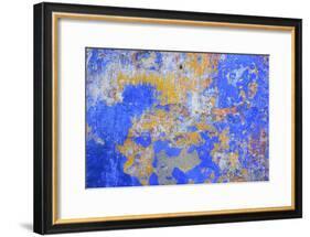 Detail of a Painted Retaining Wall on the Main Shopping Street in Obidos-Mallorie Ostrowitz-Framed Photographic Print