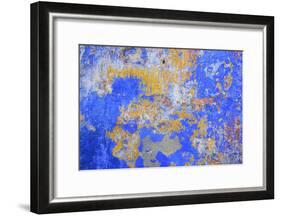 Detail of a Painted Retaining Wall on the Main Shopping Street in Obidos-Mallorie Ostrowitz-Framed Photographic Print