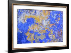 Detail of a Painted Retaining Wall on the Main Shopping Street in Obidos-Mallorie Ostrowitz-Framed Photographic Print