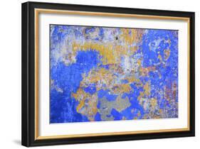 Detail of a Painted Retaining Wall on the Main Shopping Street in Obidos-Mallorie Ostrowitz-Framed Photographic Print