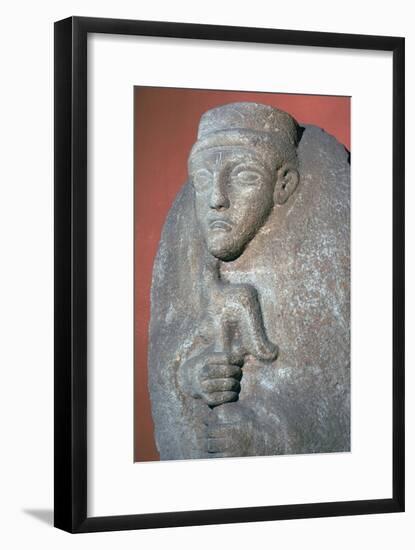 Detail of a Phoenician sarcophagus-lid, 5th century BC. Artist: Unknown-Unknown-Framed Giclee Print