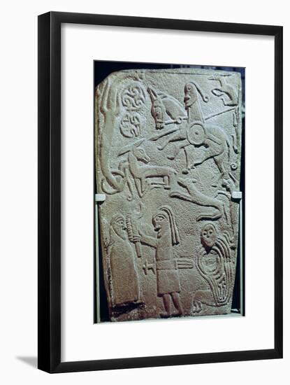 Detail of a Pictish Stone with biblical scenes, 9th century. Artist: Unknown-Unknown-Framed Giclee Print