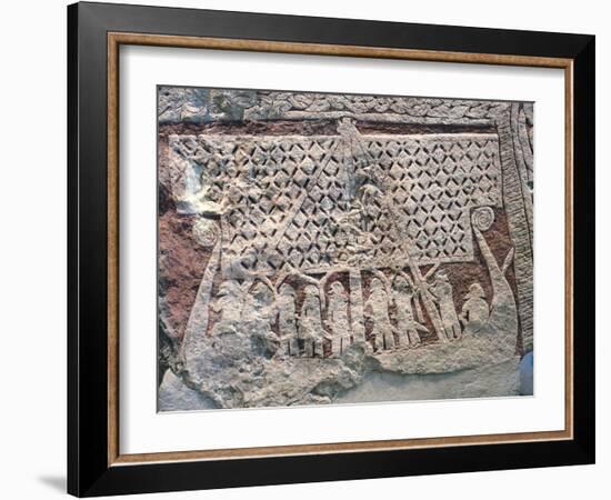 Detail of a Picture Stone Depicting a Viking Ship, from the Isle of Gotland-null-Framed Giclee Print