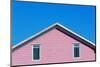 Detail of a Pink Rooftop in Iles De La Madeleine in Canada-pink candy-Mounted Photographic Print