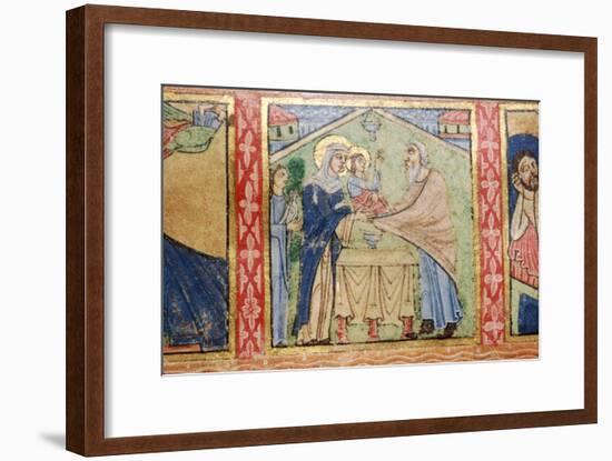 Detail of a Psalter, Presentation of Jesus in the Temple, c1140-Unknown-Framed Giclee Print