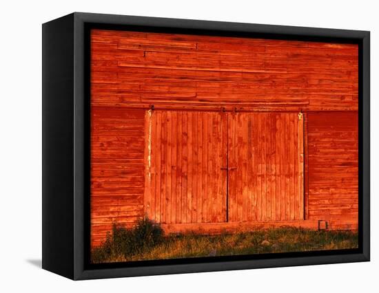 Detail of a Red Barn-Stuart Westmorland-Framed Premier Image Canvas