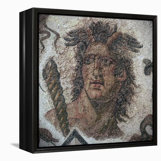 Detail of a Roman mosaic showing one of the four winds, 3rd century. Artist: Unknown-Unknown-Framed Premier Image Canvas