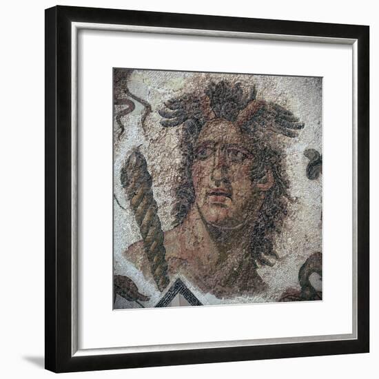 Detail of a Roman mosaic showing one of the four winds, 3rd century. Artist: Unknown-Unknown-Framed Giclee Print