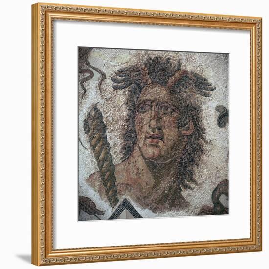 Detail of a Roman mosaic showing one of the four winds, 3rd century. Artist: Unknown-Unknown-Framed Giclee Print