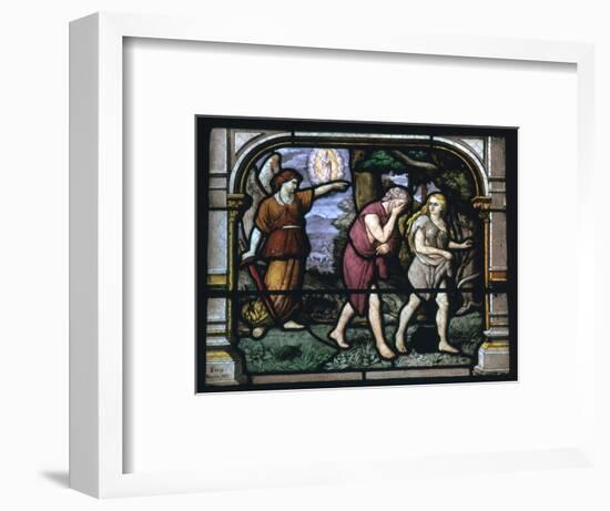 Detail of a stained glass window in Chartres, 19th century-Unknown-Framed Giclee Print