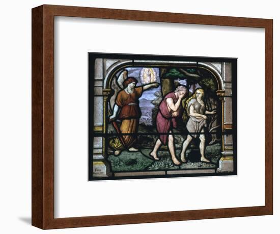 Detail of a stained glass window in Chartres, 19th century-Unknown-Framed Giclee Print