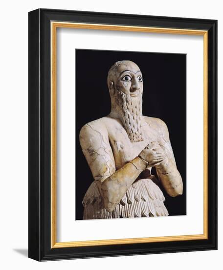 Detail of a Statue of Itur-Shamagen, King of Mari-Mesopotamian-Framed Giclee Print