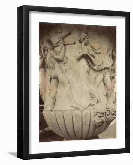 Detail of a Vase at Versailles, 1906-Eugene Atget-Framed Photographic Print