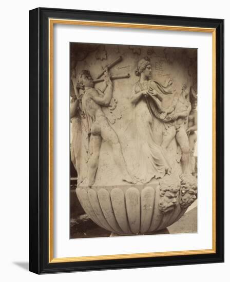 Detail of a Vase at Versailles, 1906-Eugene Atget-Framed Photographic Print