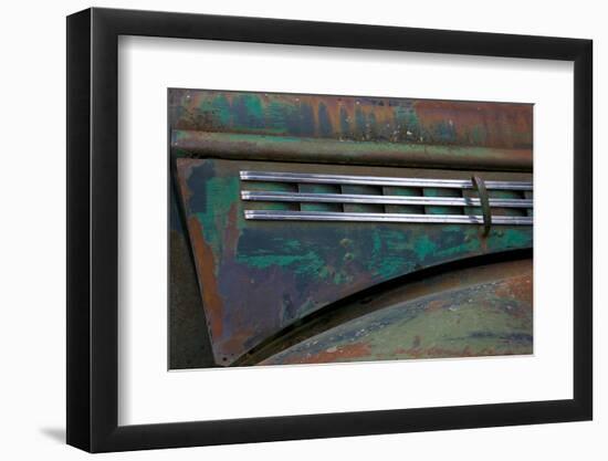 Detail of an abandoned Chevy truck, Alaska-Mallorie Ostrowitz-Framed Photographic Print