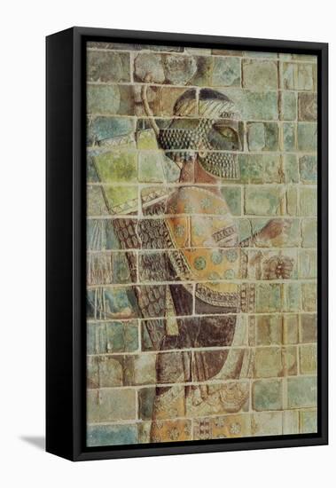 Detail of an Archer from a Frieze, from the Palace of Darius the Great at Susa-null-Framed Premier Image Canvas