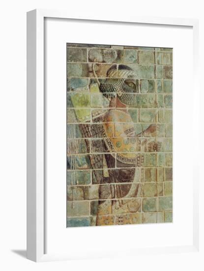 Detail of an Archer from a Frieze, from the Palace of Darius the Great at Susa-null-Framed Giclee Print