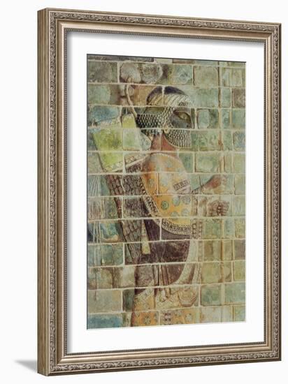 Detail of an Archer from a Frieze, from the Palace of Darius the Great at Susa-null-Framed Giclee Print