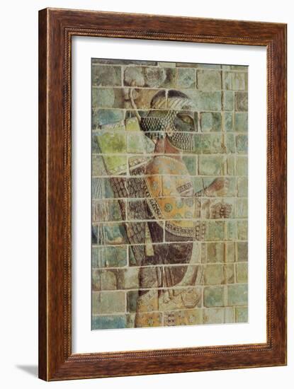 Detail of an Archer from a Frieze, from the Palace of Darius the Great at Susa-null-Framed Giclee Print