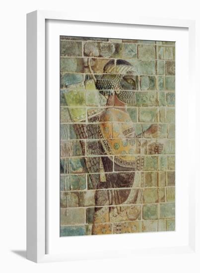 Detail of an Archer from a Frieze, from the Palace of Darius the Great at Susa-null-Framed Giclee Print