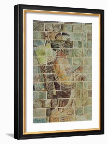 Detail of an Archer from a Frieze, from the Palace of Darius the Great at Susa-null-Framed Giclee Print