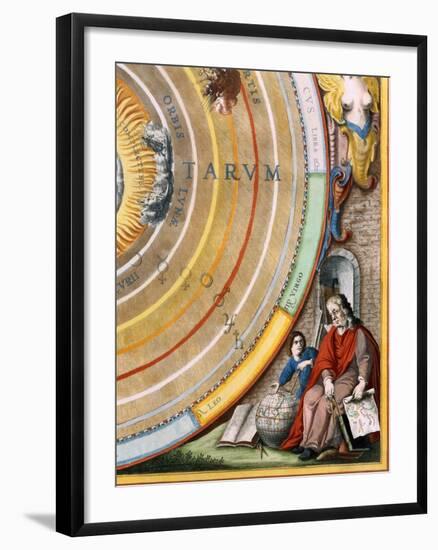 Detail  of an astronomer from Plate 1 from Harmonia Macrocosmica-Andreas Cellarius-Framed Giclee Print