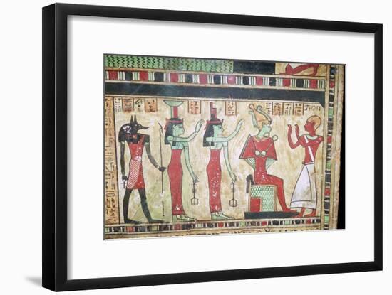 Detail of an Egyptian funerary slab. Artist: Unknown-Unknown-Framed Giclee Print