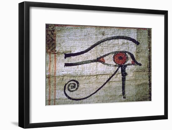 Detail of an Egyptian papyrus showing the eye of Horus. Artist: Unknown-Unknown-Framed Giclee Print