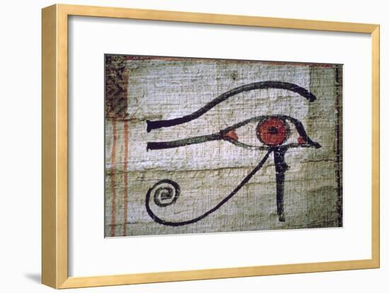 Detail of an Egyptian papyrus showing the eye of Horus. Artist: Unknown-Unknown-Framed Giclee Print