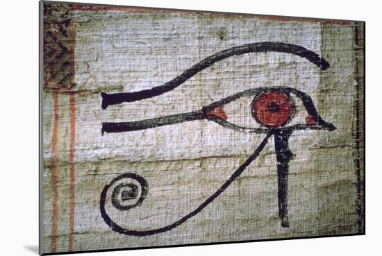 Detail of an Egyptian papyrus showing the eye of Horus. Artist: Unknown-Unknown-Mounted Giclee Print